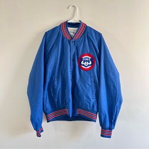 Chicago Cubs Vintage Blue Windbreaker Jacket Chalk Line